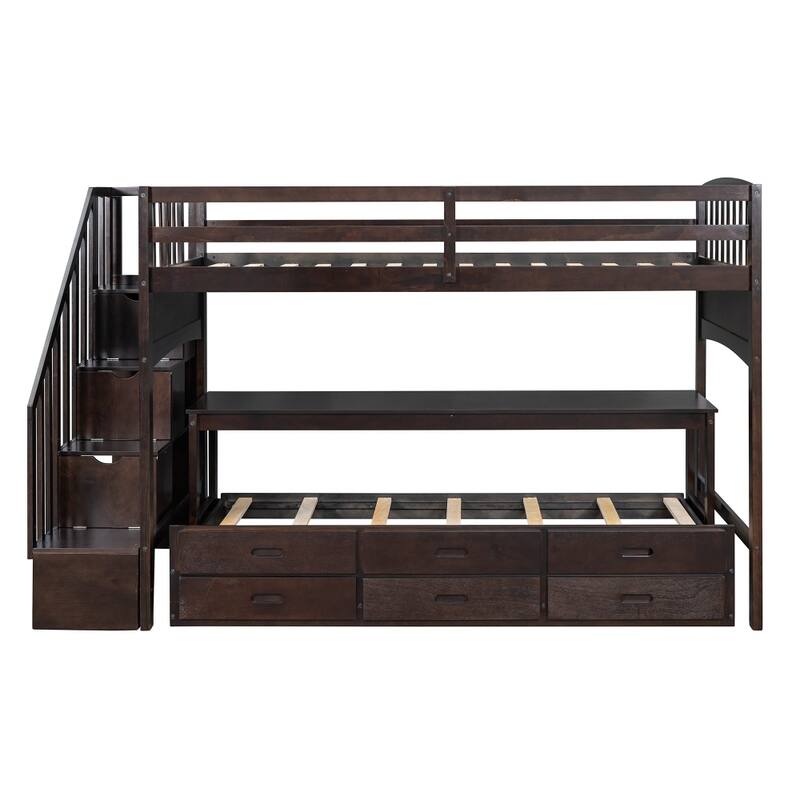 Twin XL Loft Bed with Twin Size Trundle Bed Bath & Beyond 36543548
