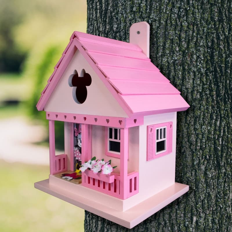 Home Bazaar Disney Minnie Mouse Cottage Birdhouse