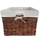 preview thumbnail 2 of 6, Handwoven Large Woven Maize Rectangular Storage Baskets (Set of 2)
