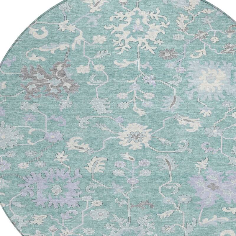HomeRoots Floral Transitional Rectangle Outdoor Rug
