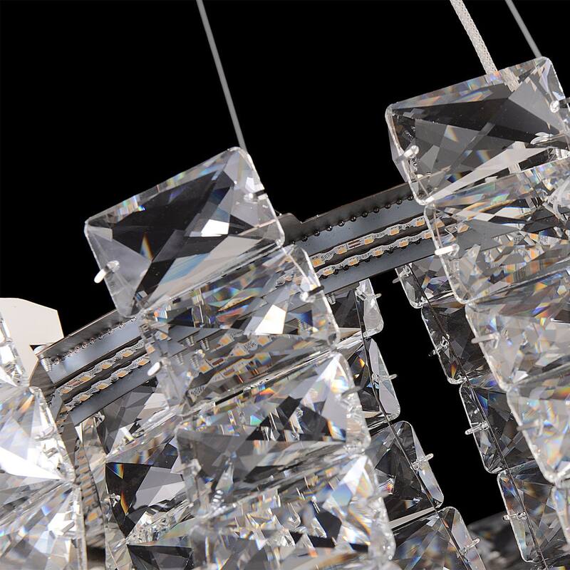 Luxury Crystal 30" LED Chandelier Modern Round