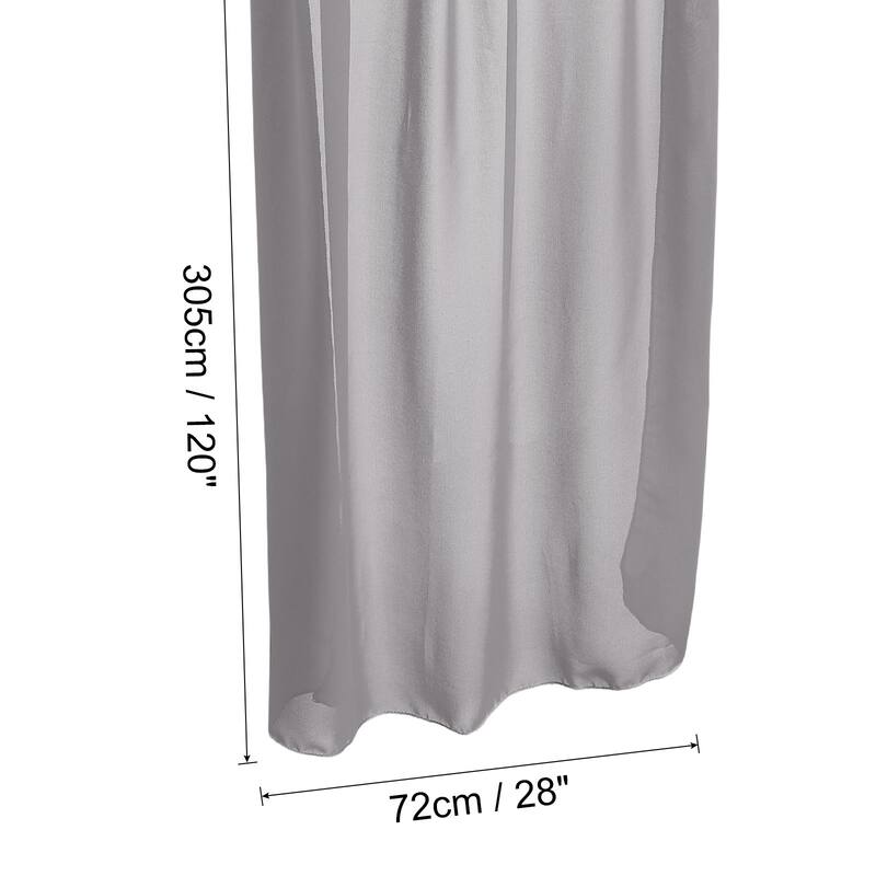10Ft Chiffon Table Runner 28 x 120 Inch Rustic Gauze Tablecloth - 28 x 120 Inch - Gray