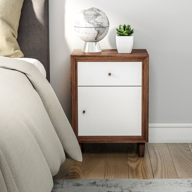 Carson Carrington Trollhattan Mid-century Single-drawer Nightstand