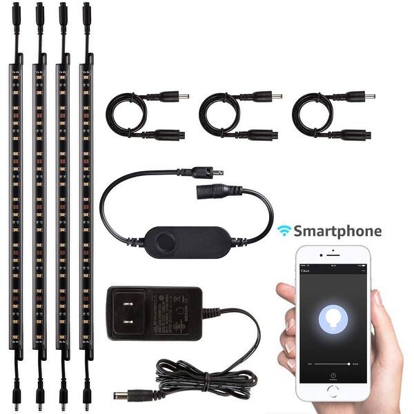 BLACK+DECKER Works with Alexa Smart Under Cabinet Lighting, Adjustable  LEDs, 24 Bar - A Certified for Humans Device 