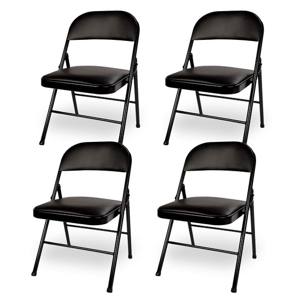Folding chairs cheap with cushion seats