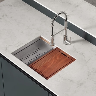 Rivage 22 x 19 Single Basin Undermount Kitchen Workstation Sink - 22 x ...
