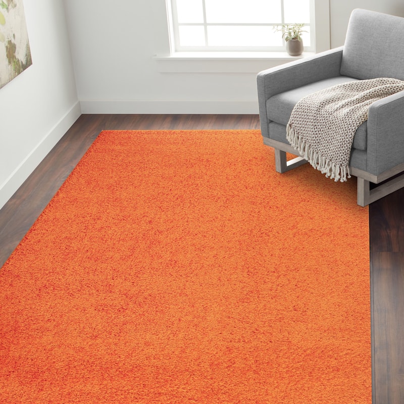 Porch & Den Kerlerec Solid Indoor Shag Area Rug