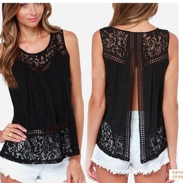 crochet lace tank top