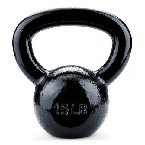 15lb Cast Iron Kettlebell - 8x7.5x4.5 in.