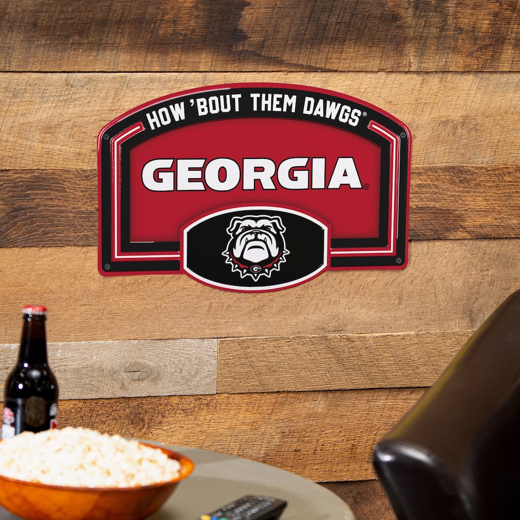 University of Georgia Embossed Steel Wall Sign, 11" x 17"