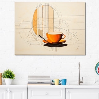 Designart Modesty Coffee Cup  Utensils Wall Art - Bed Bath & Beyond -  40007108