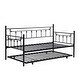 preview thumbnail 5 of 7, Modern Victorian Metal Daybed with Trundle