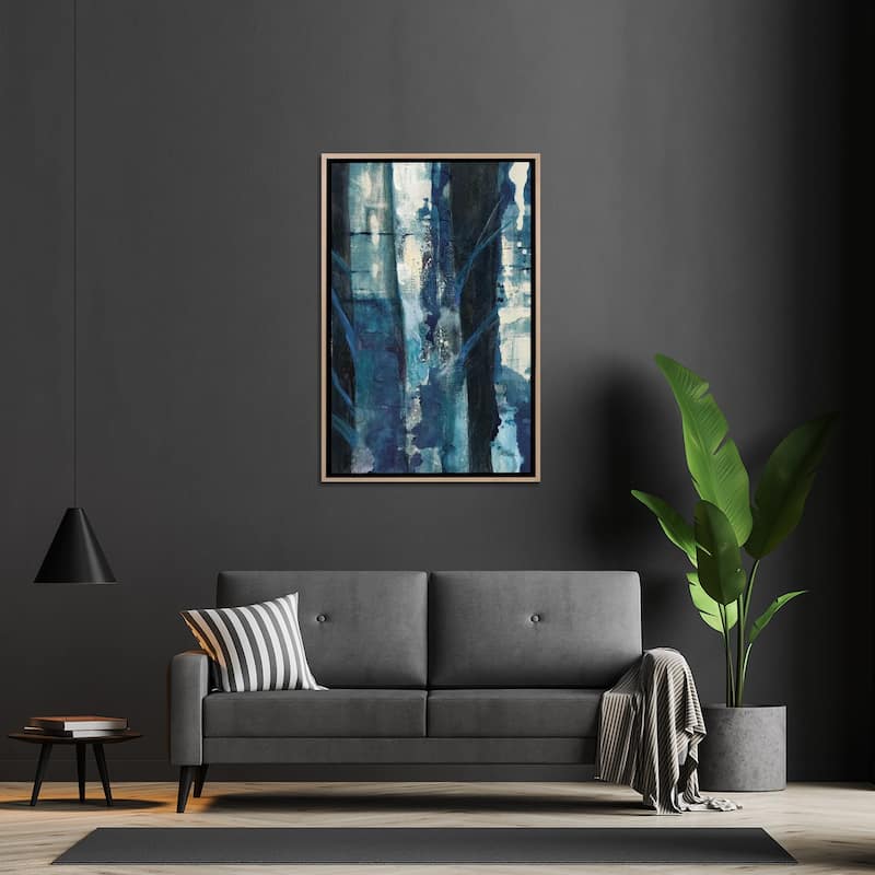 "Deep Woods I Indigo" by Albena Hristova Framed