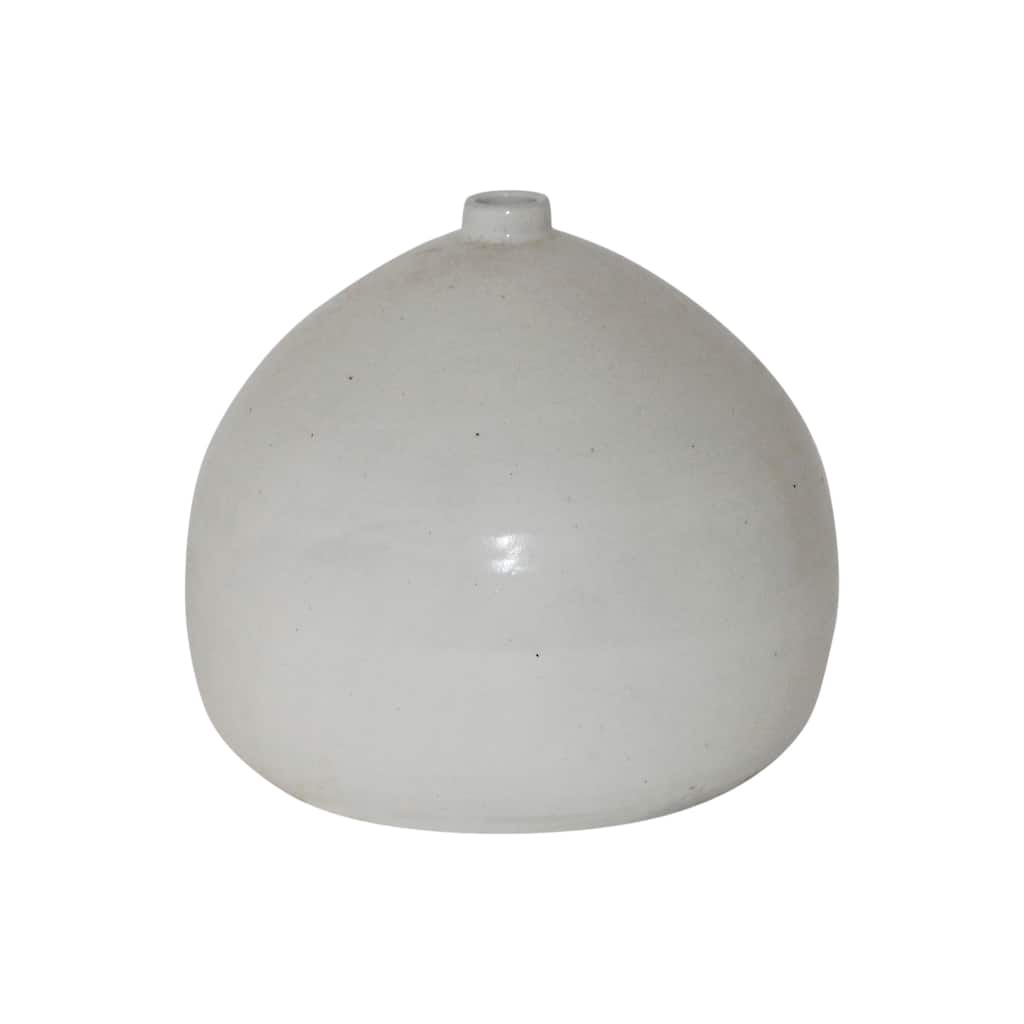 Artissance 10" Off White Ceramic Water-Drop Shape Pot - 11" L x 11" W x 9.5" H