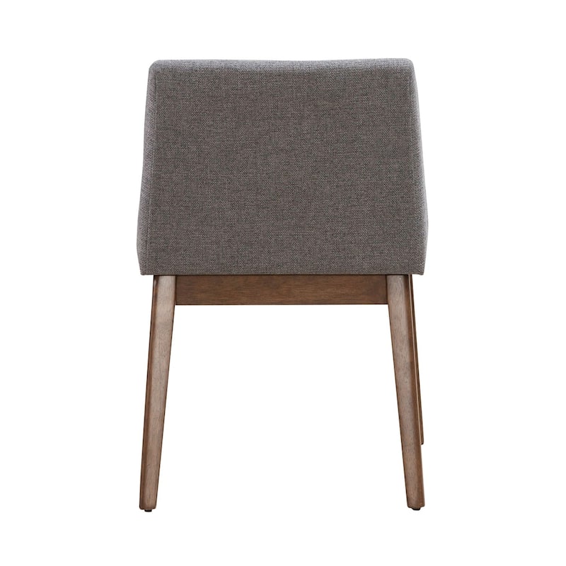 Space Savers Upholstered Side Chairs with Gray Linen Set of 2 - Width 21" x Depth 23" x Height 30"