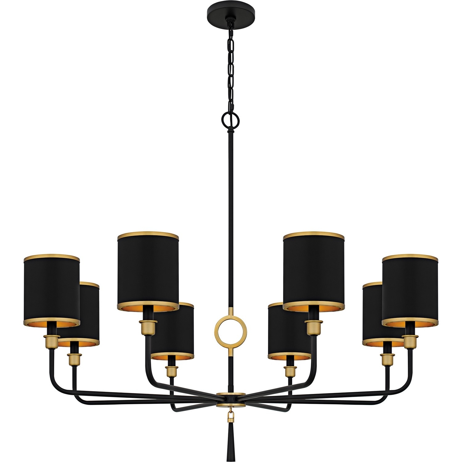 Matte Black Chandelier from the Lockery Collection