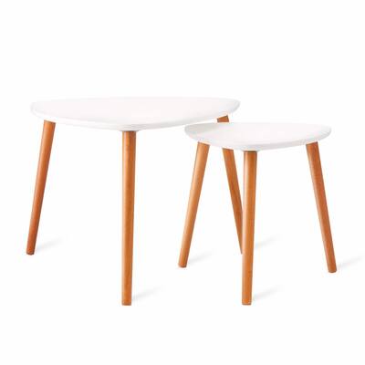 Nesting Coffee Tables Set of 2, Modern Furniture Decor Side End Table - 23.2*15.18.1