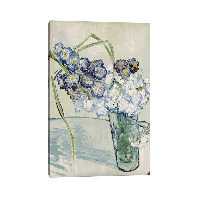 iCanvas "Still Life, Vase of Carnations, June 1890 " by Vincent van Gogh Canvas Print