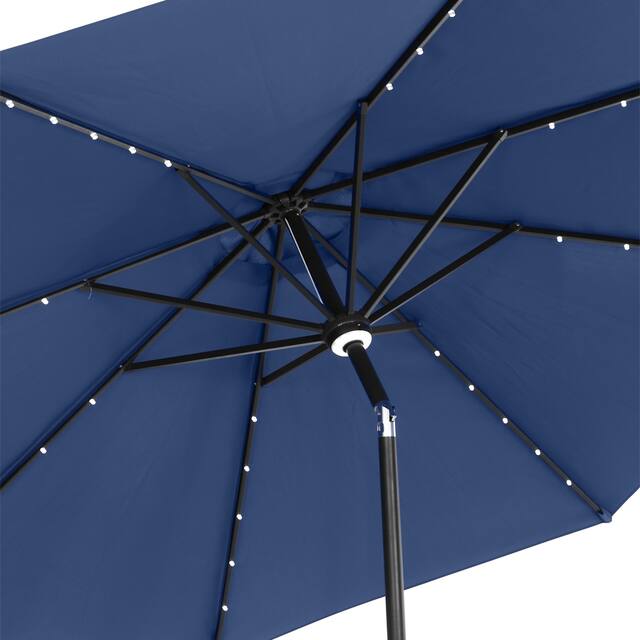 Ainfox 10ft Patio Umbrella with Lights Outdoor Solar Umbrella
