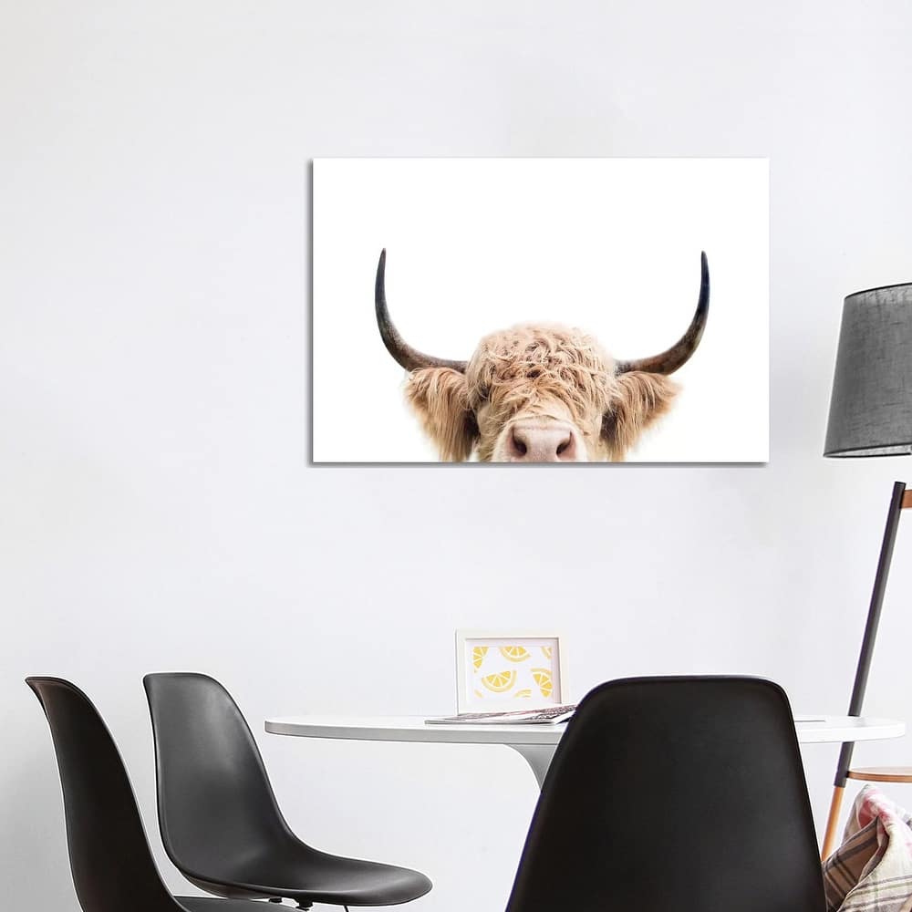 iCanvas "Peeking Cow" by Sisi & Seb Canvas Print