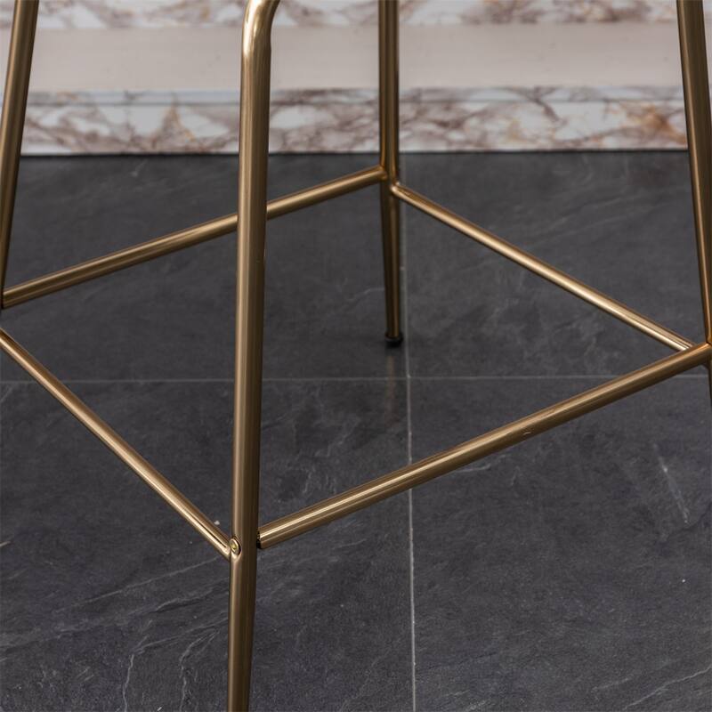 Modern Velvet 26.50 Counter Height Stool, Set of 2