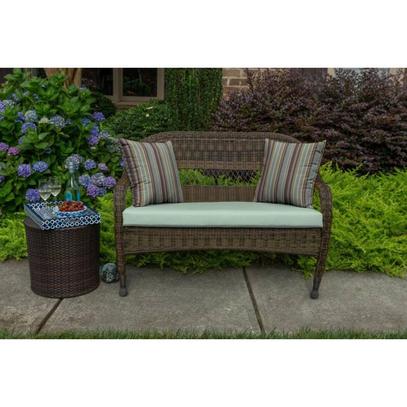 Sunbrella 43.5-inch Solid Color Outdoor Settee Cushion