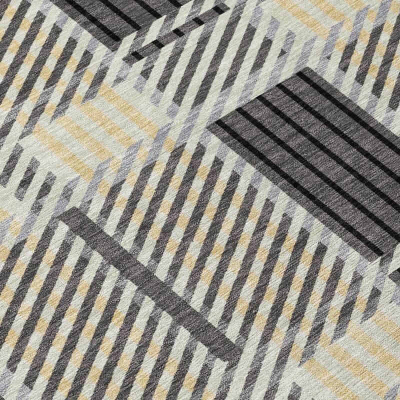 HomeRoots Plaid Transitional Rectangle Outdoor Rug