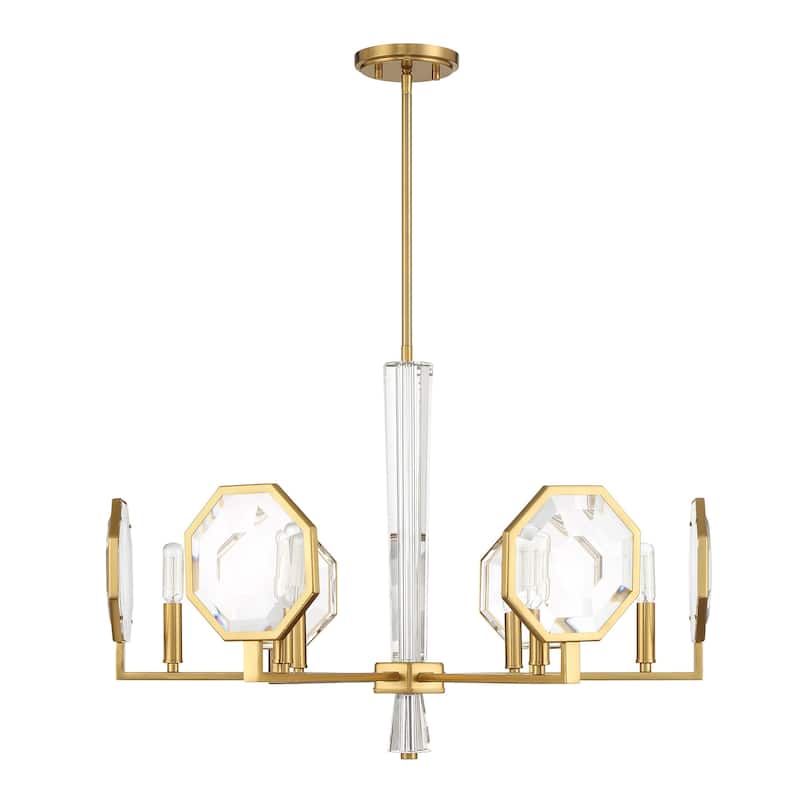 Savoy House 1-2216-6 Leighton 6 Light 28" Wide Crystal Chandelier