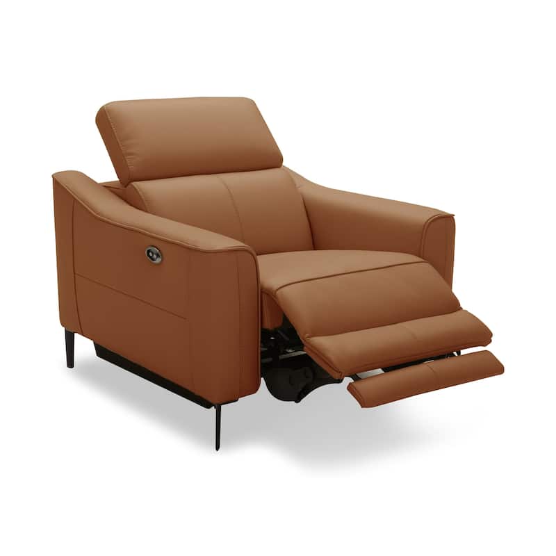 Divani Casa Eden Modern Camel Leather Recliner Chair