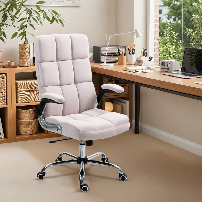 AVAWING Velvet Ergonomic Office Chair: Executive Desk Chair with Adjustable Height & 360° Swivel