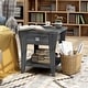 preview thumbnail 1 of 8, Furniture of America Werc Contemporary Grey 22-inch 1-shelf Side Table