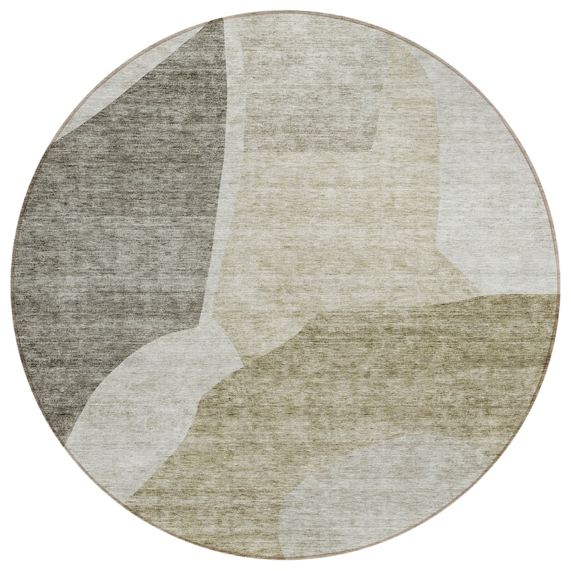 Machine Washable Indoor/ Outdoor Chantille Contemporary Abstract Rug
