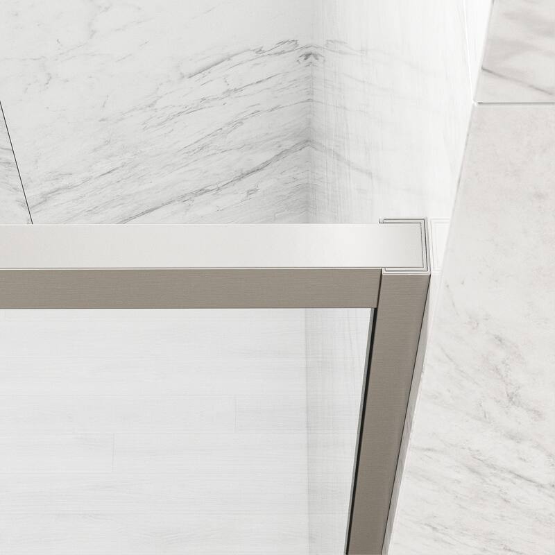 VIGO Paloma 56 to 60 in. W x 74 in. H Semi-Frameless Double-Sliding Shower Door with Clear Tempered Glass