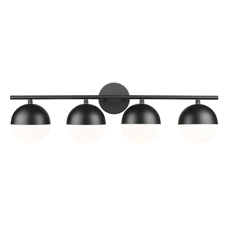 Z-Lite 7517-4V Realm Sphere 4 Light 33" Wide Vanity Light - Matte Black