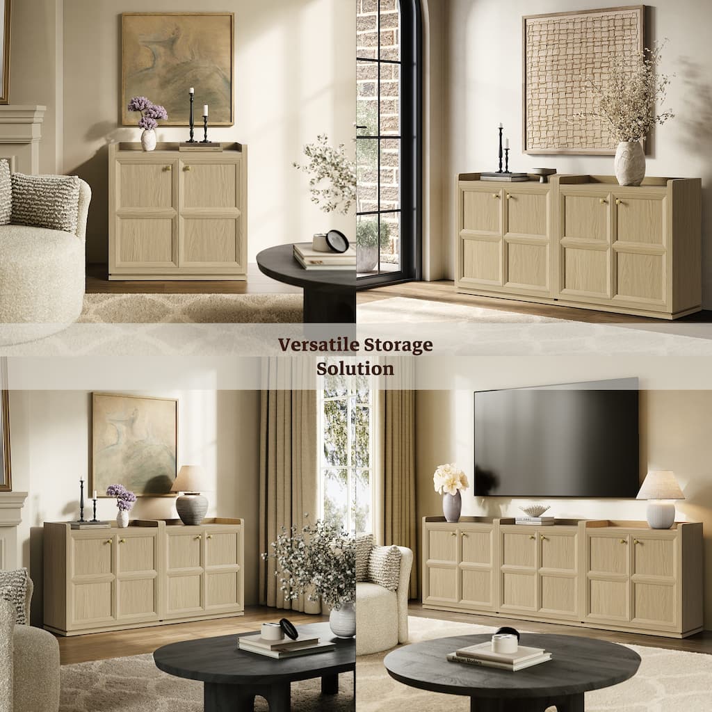 Multifunctional Minimalist Side Cabinet with 3D Design