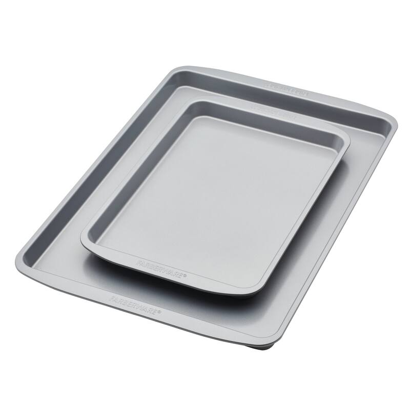 Farberware GOLDEN BAKE Bakeware Nonstick Sheet Pan Set, 2-Piece, Gray