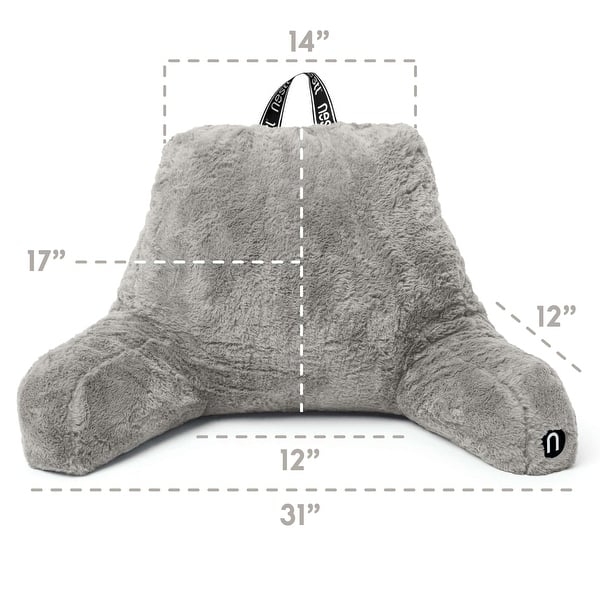 dimension image slide 9 of 25, Empyrean Furs Reading Pillows for Sitting in Bed Adult & Kids, Sit Up Back Support Pillow for Bed Rest