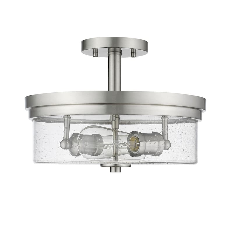 Bellevue Trigvey 2 Light 13" Wide Semi-Flush Drum Ceiling Fixture