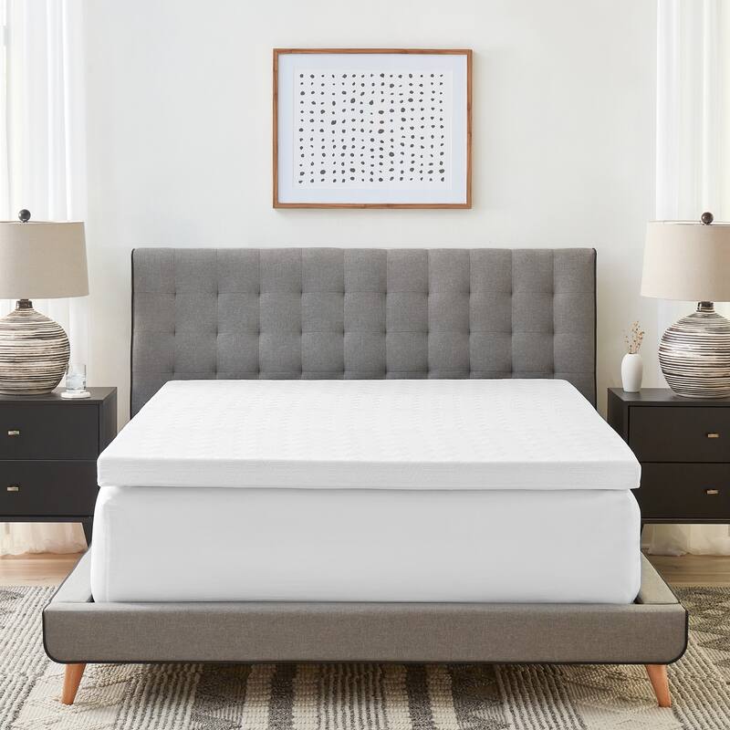 Bodipedic Cooling 3-Inch Memory Foam Mattress Topper with Cooling Cover