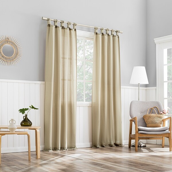 No. 918 Hathaway Twist Tab Semi-Sheer Tab Top Curtain Panel