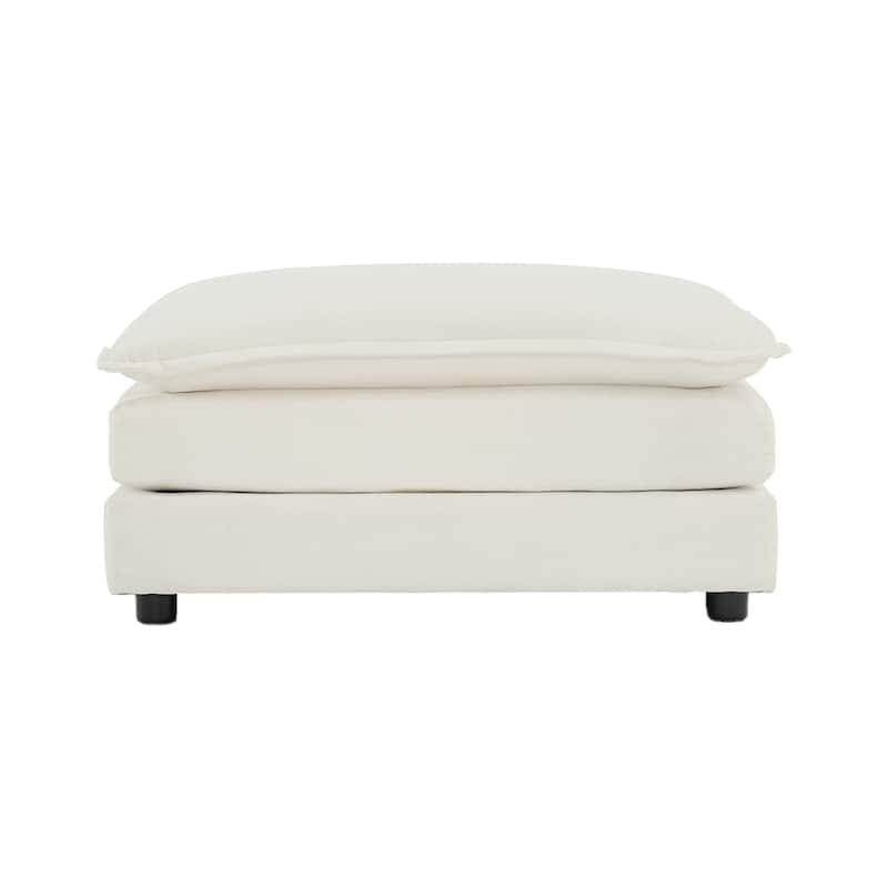 Real Relax Chenille Modular Sofa: 3-Seat L-Shaped Convertible Sectional for Living Room | 112" with Removable Pillows