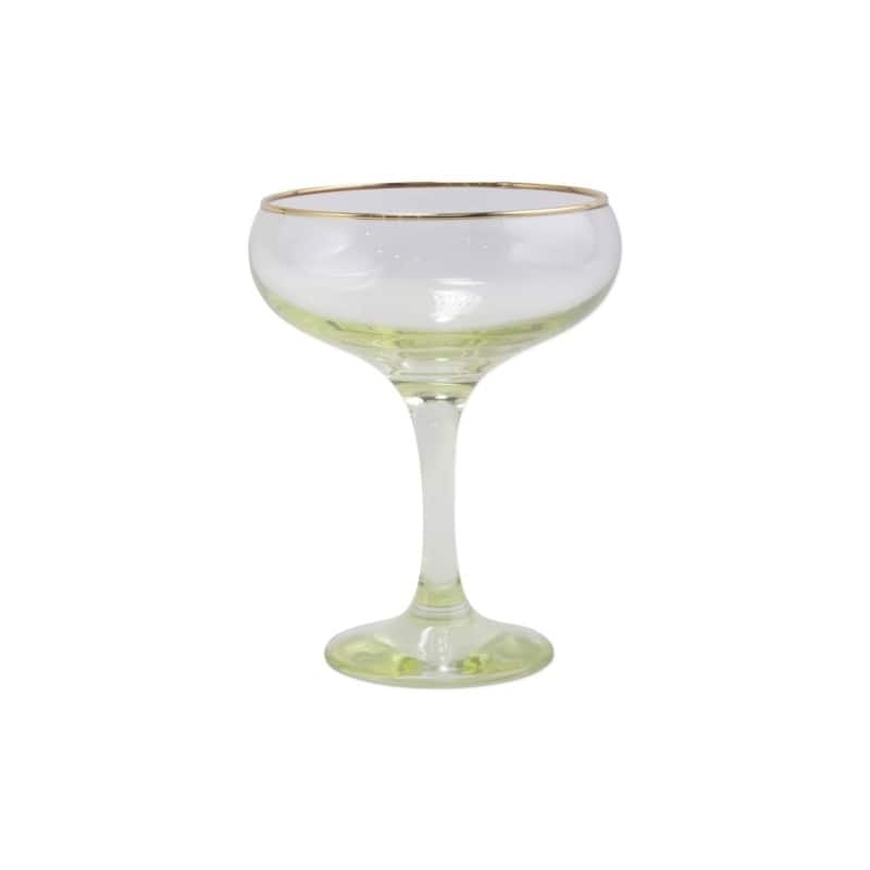 viva by VIETRI Rainbow Assorted Coupe Champagne Glasses - Set of 4