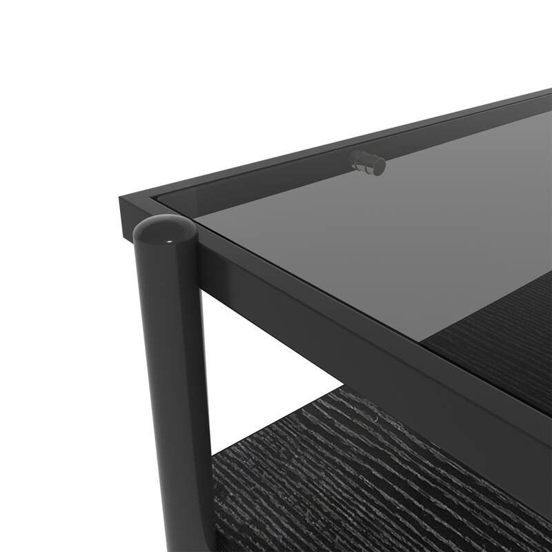 Rectangle Coffee Table with Tempered Glass Top