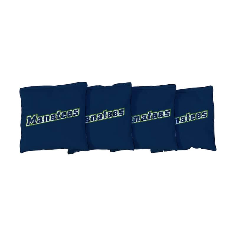 State College of Florida Manatees Blue Cornhole Bags - All-Weather Resin Filled
