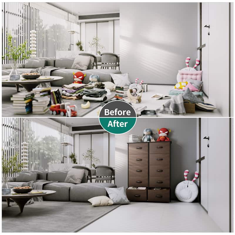 Moasis 10-drawer Bedroom Dresser Storage Tower