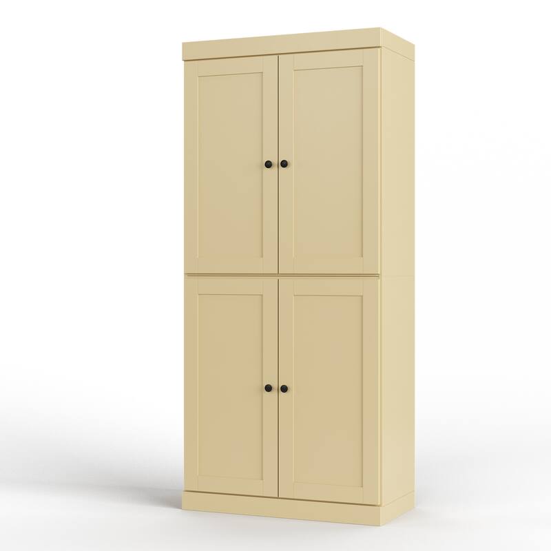 Palace Imports 100% Solid Wood 32" Bathroom Storage Cabinet with Shaker Doors and Adjustable Shelves