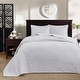 preview thumbnail 97 of 102, Madison Park Mansfield Reversible Bedspread Set White - Full