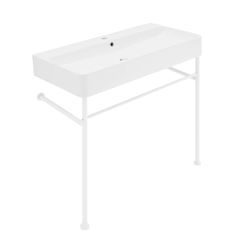 Swiss Madison SM-CS743 Carre 36" Rectangular Ceramic, Stainless Steel
