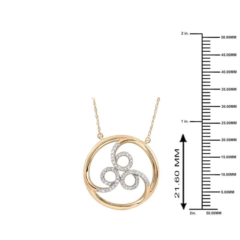 1/8ct TDW Four Elements of Nature-Wind Diamond Pendnat in Silver by De Couer