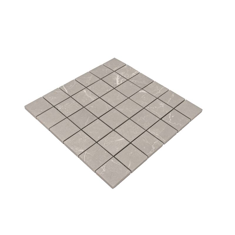 Regalia 12x12 in. Matte Gres Porcelain Uniform Square Mosaic Wall and Floor Tile (5.82 sq ft/case, 6-Pack)